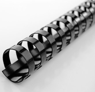Plastspiral GBC 12mm 21r sort (100)