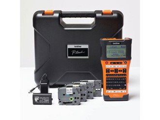 Merkemaskin BROTHER PTE550WSP WIFI batteri+adapter 4stk tape