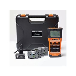 Merkemaskin BROTHER PTE550WSP WIFI batteri+adapter 4stk tape