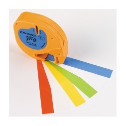 Tape DYMO LetraTAG 12mm pla sort på gul