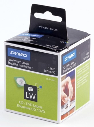 Etikett DYMO Ø57mm CD/DVD (160) 14681