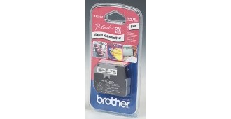 Tape BROTHER MK231BZ 12mmx8m sort på hvi