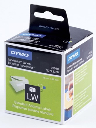Etikett DYMO adresse 28x89mm (2x130) 99010