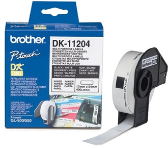 Etikett BROTHER DK11204 univ 17x54 400