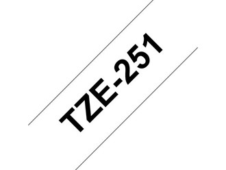 Tape BROTHER TZE251 24mmx8m sort på hvit