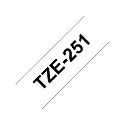 Tape BROTHER TZE251 24mmx8m sort på hvit