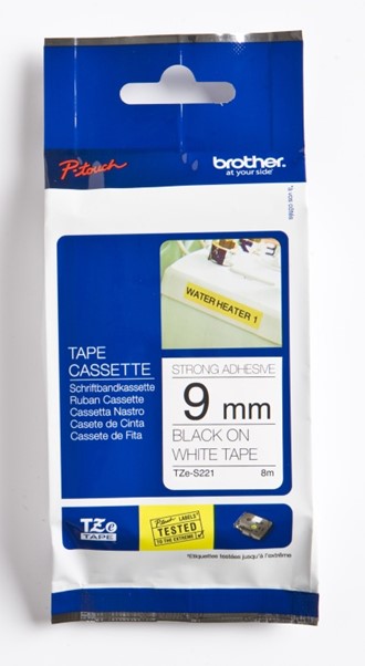 Tape BROTHER TZES221 9mmx8m Xtra sor/hvi