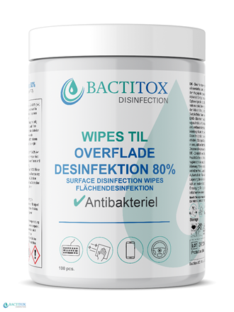 Desinfeksjonsserviett Bactitox 12x18cm 80% (100st)boks