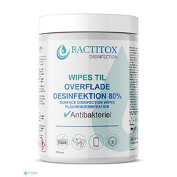 Desinfeksjonsserviett Bactitox 12x18cm 80% (100st)boks