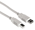 Kabel USB A-B grå 1,8m bulk
