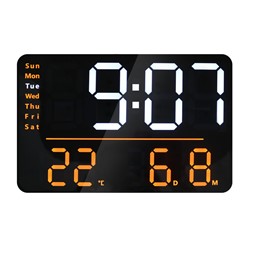 Klokke UNILUX Numi LED sort
