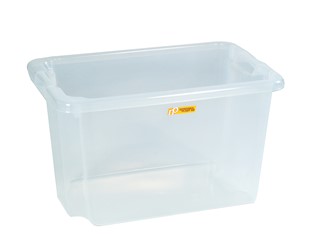 Oppbevaringsboks 55L transparent plast