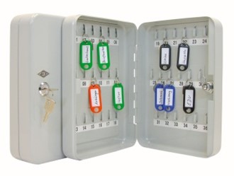 Nøkkelskap WEDO 36 nøkler 18x25x6cm grå