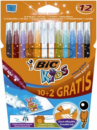 Fiberpenn Bic Kids Colour & Erase  (12)