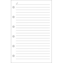Blankett GRIEG Pocket notat linjer hvit