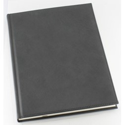 Skrivebok GRIEG A4 Kunstskinn mørk grå