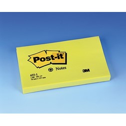 POST-IT® notatblokk 127x76mm resirk gul