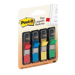 POST-IT® Index 683-4 liten rød/gul/bl/gr