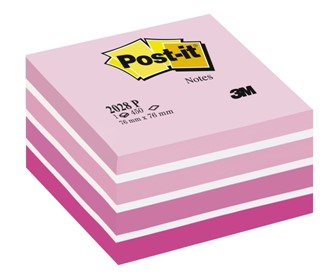 POST-IT® kube 2028P 76x76mm akv. rosa