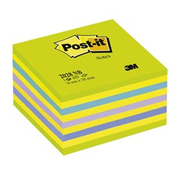 POST-IT® kube 2028NB 76X76mm neon blå/gr