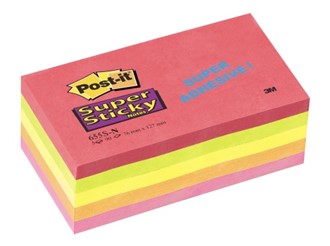 POST-IT® Super Sticky 655SN 127x76mm ass