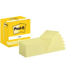 POST-IT® notatblokk 655CY 127x76mm gul(12)