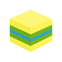 POST-IT® kube 51x51mm gul/grønn/blå
