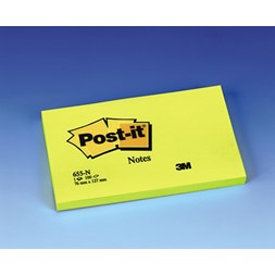 POST-IT® notatblokk 655NY 127x76 neongul