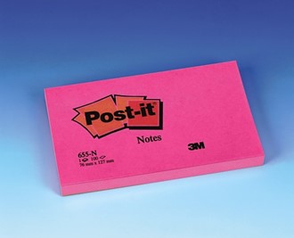 POST-IT® notatblokk 655NP 127x76 neonros