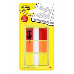 POST-IT® Index rød/gul/orange (60)