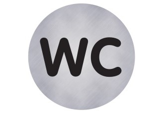 Infoskilt AVERY alu WC Ø 75mm