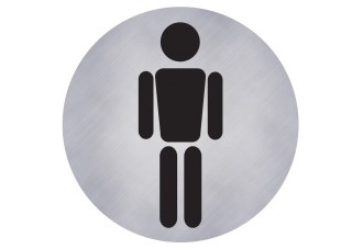 Infoskilt AVERY alu WC Herrer Ø 75mm