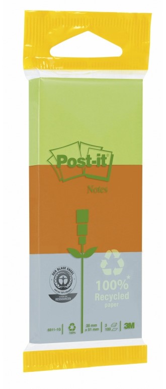 POST-IT® Green Line 38x51mm past grøn(3)