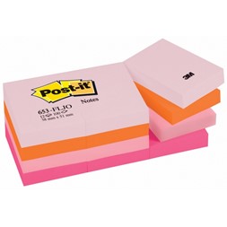 POST-IT® notatblokk 38x51mm rosa ass(12)