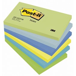 POST-IT® notatblokk 127x76mm grøn ass(6)