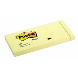 POST-IT® notatblokk 653 38x51mm gul (4x3)