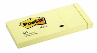 POST-IT® notatblokk 653 38x51mm gul (4x3)