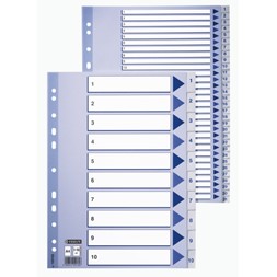 Register ESSELTE plast A4 1-20 blå/hvit