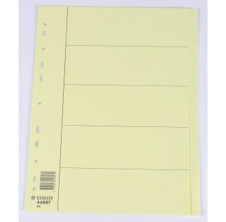Skilleblad ESSELTE A4 5-delt manilla