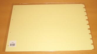 Skilleblad A3 10-delt manilla tverr