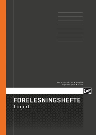 Forelesningshefte EMO A4 lin. marg 24 bl