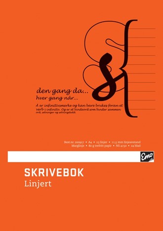 Skrivebok EMO A4 80g 24bl 23 linjer ml