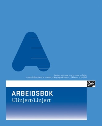Arbeidsbok EMO 17x21cm 80g lin 11lin