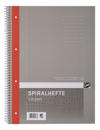Spiralhefte EMO A4 linjer 60g 70 blad
