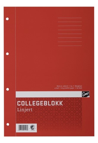 Collegeblokk ESSELTE A4 lin 70g 70bl