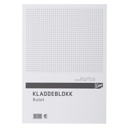 Kladdeblokk EMO A4 ruter 60g 100 blad