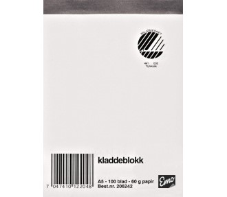 Kladdeblokk EMO A5 ulinj stift 60g 100bl