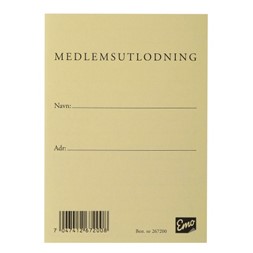 Loddbok EMO medlemsutlodning 1-50 (100pk)