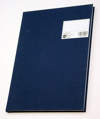 Protokoll A4 ulinjert 96 blad blå
