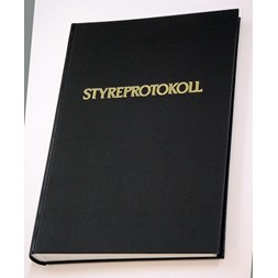 Styreprotokoll med trykk 120 blad sort